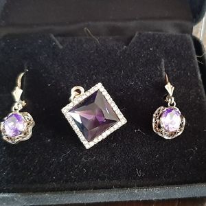 Earrings and charm set